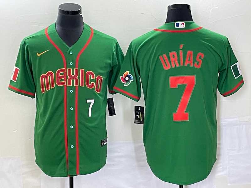 Men's Mexico Baseball #7 Julio Urias Number 2023 Green World Classic Stitched Jersey13,We sell and wholesale Men's Mexico Baseball #7 Julio Urias Number 2023 Green World Classic Stitched Jersey13 on line form chian!